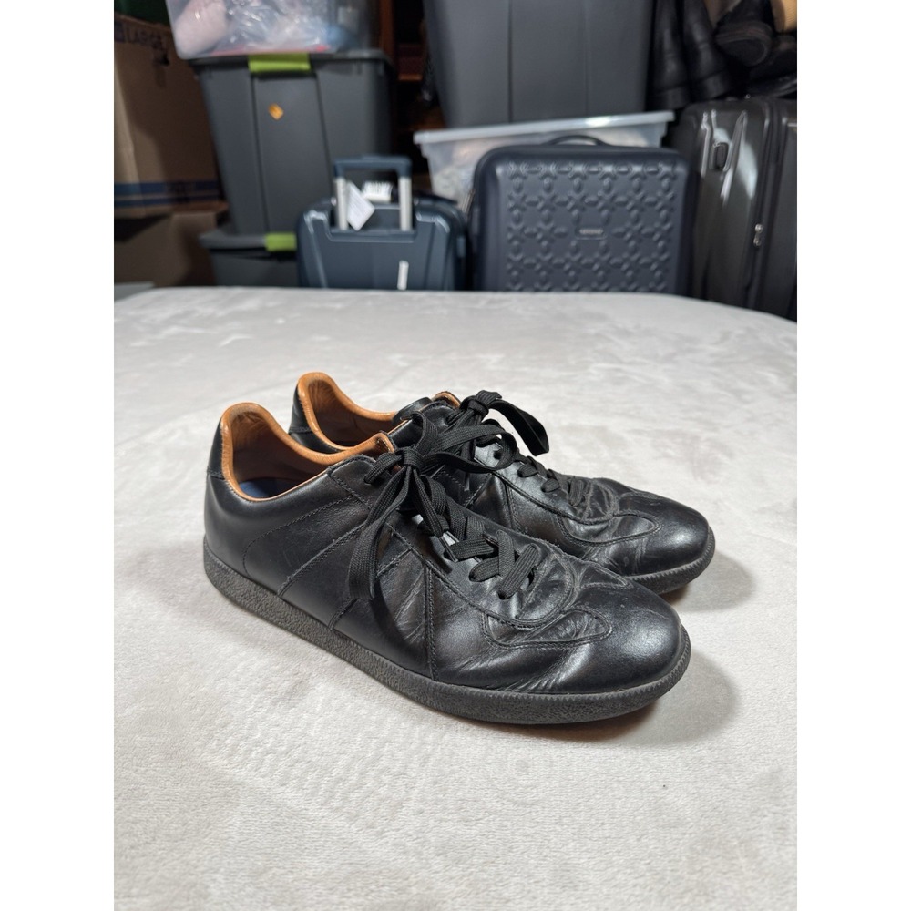 Beckett Simonon Morgen Classic Leather German Army GAT Trainer Black Gum Size 9